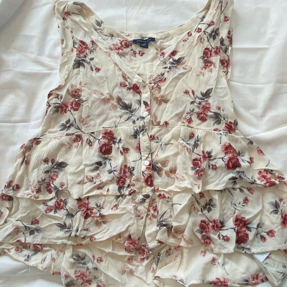 American Eagle floral blouse